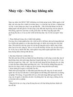 Nhảy việc - Nên hay không nên pot