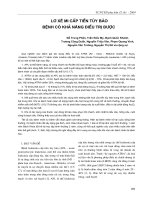 LƠ XÊ MI CẤP TIỀN TỦY BẢO BỆNH CÓ KHẢ NĂNG ĐIỀU TRỊ ĐƯỢC docx