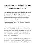 Kinh nghiệm thỏa thuận giá khi mua nhà của một chuyên gia pptx