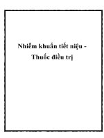 Nhiễm khuẩn tiết niệu Thuốc điều trị potx