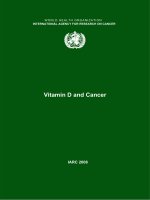 INTERNATIONAL AGENCY FOR RESEARCH ON CANCER WORLD HEALTH ORGANIZATION: Vitamin D and Cancer pptx