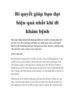 Bí quyết giúp bạn đạt hiệu quả nhất khi đi khám bệnh pot