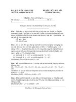 ĐỀ KẾT THÚC HỌC KỲ I NĂM HỌC 2012-2013 - Môn thi: Xác suất thống kê - Đề số 1 pot