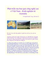 Phát triển rau-hoa quả công nghệ cao ở Việt Nam - Kinh nghiệm từ Australia potx