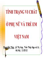 TÌNH TRẠNG VI CHẤT Ở PHỤ NỮ VÀ TRẺ EM VIỆT NAM potx