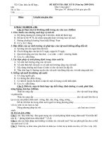 ĐỀ KIỂM TRA HỌC KỲ II (Năm học 2009-2010) Môn: Công nghệ 7 docx