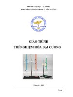 GIÁO TRÌNH THÍ NGHIỆM hóa đại CƯƠNG