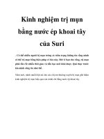 Kinh nghiệm trị mụn bằng nước ép khoai tây của Suri doc