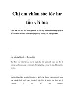 Chị em chăm sóc tóc hư tổn với bia ppt