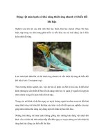 Động vật máu lạnh có khả năng thích ứng nhanh với biến đổi khí hậu ppt