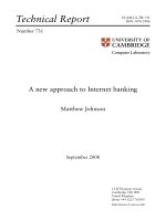 A new approach to Internet banking by Matthew Johnson pdf