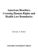 American Bioethics: Crossing Human Rights and Health Law Boundaries pot