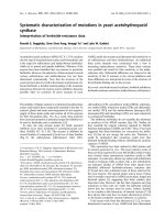 Báo cáo khoa học: Systematic characterization of mutations in yeast acetohydroxyacid synthase doc