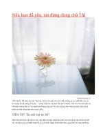 nếu bạn đã yêu