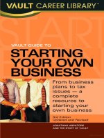 vault career guide to starting your own business doc