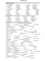 Đề Thi Thử Đại Học Khối A1, D Anh 2013 - Phần 4 - Đề 4 pptx