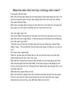 Mùa hè nên cho trẻ học những môn nào? pdf