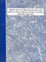 nghiên cứu cơ sở khoa học cho sản xuất giống và nuôi cá thịt của cá bớp (bostrichthys sinensis lacépede) ở ven biển miền bắc vn