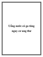Uống nước có ga tăng nguy cơ ung thư docx