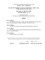 đề thi tốt nghiệp cao đẳng nghề hướng dẫn du lịch môn thi lý thuyết nghề mã đề thi hddl - lt (33)