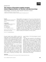 Báo cáo khoa học: The impact of G-protein-coupled receptor hetero-oligomerization on function and pharmacology pptx