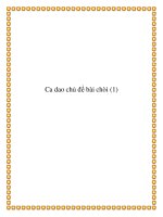 Ca dao truyền miệng về chủ đề bài chòi (1) pptx