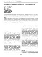 Evaluation of Distance Learning for Health Education pot