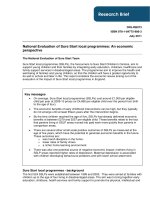 National Evaluation of Sure Start local programmes: An economic perspective docx