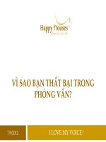 vì sao bạn thất bại trong phỏng vấn