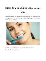 8 thời điểm tốt nhất để chăm sóc sức khỏe pdf