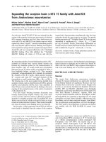 Báo cáo Y học: Expanding the scorpion toxin a-KTX 15 family with AmmTX3 from Androctonus mauretanicus pptx