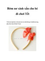 Bờm nơ xinh xắn cho bé đi chơi Tết pot