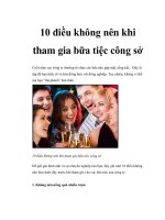 10 điều không nên khi tham gia bữa tiệc công sở pptx