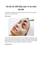 Tự tẩy da chết hiệu quả và an toàn tại nhà pdf