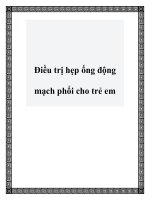 Điều trị hẹp ống động mạch phổi cho trẻ em pot