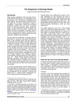 The Experience of Savings Banks ppt