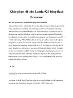 Khắc phục lỗi trên Lumia 920 bằng flash firmware pot