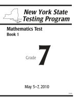 NEW YORK STATE TESTING PROGRAM: MATHEMATICS TEST pptx