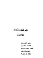 Tổng hợp  chất bảo quản sử dụng trong thực phẩm