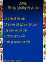 Chương 1 :Giới thiệu đại cương về thực phẩm pptx