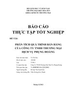 Phân tích quá trình bán hàng của công ty TNHH thương mại dich vụ Phụng Hoàng