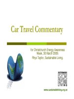 Car Travel Commentary for Christchurch Energy Awareness Week, 30 March 2009. Rhys Taylor, Sustainable Living. ppt
