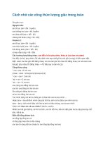 Cách nhớ các công thức lượng giác trong toán potx