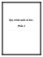 Quy trình nuôi cá kèo Phần 2 pot