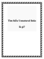 Tìm hiểu Unnatural links là gì? ppt
