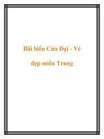 Bãi biển Cửa Đại - Vẻ đẹp miền Trung potx