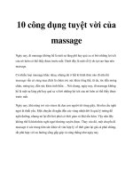 10 công dụng tuyệt vời của massage docx