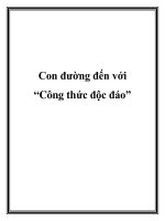 Con đường đến với “Công thức độc đáo” doc
