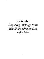 Luận văn Ứng dụng AVR lập trình điều khiển động cơ điện một chiều docx
