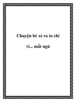 Chuyện bé xé ra to chỉ vì... mất ngủ docx